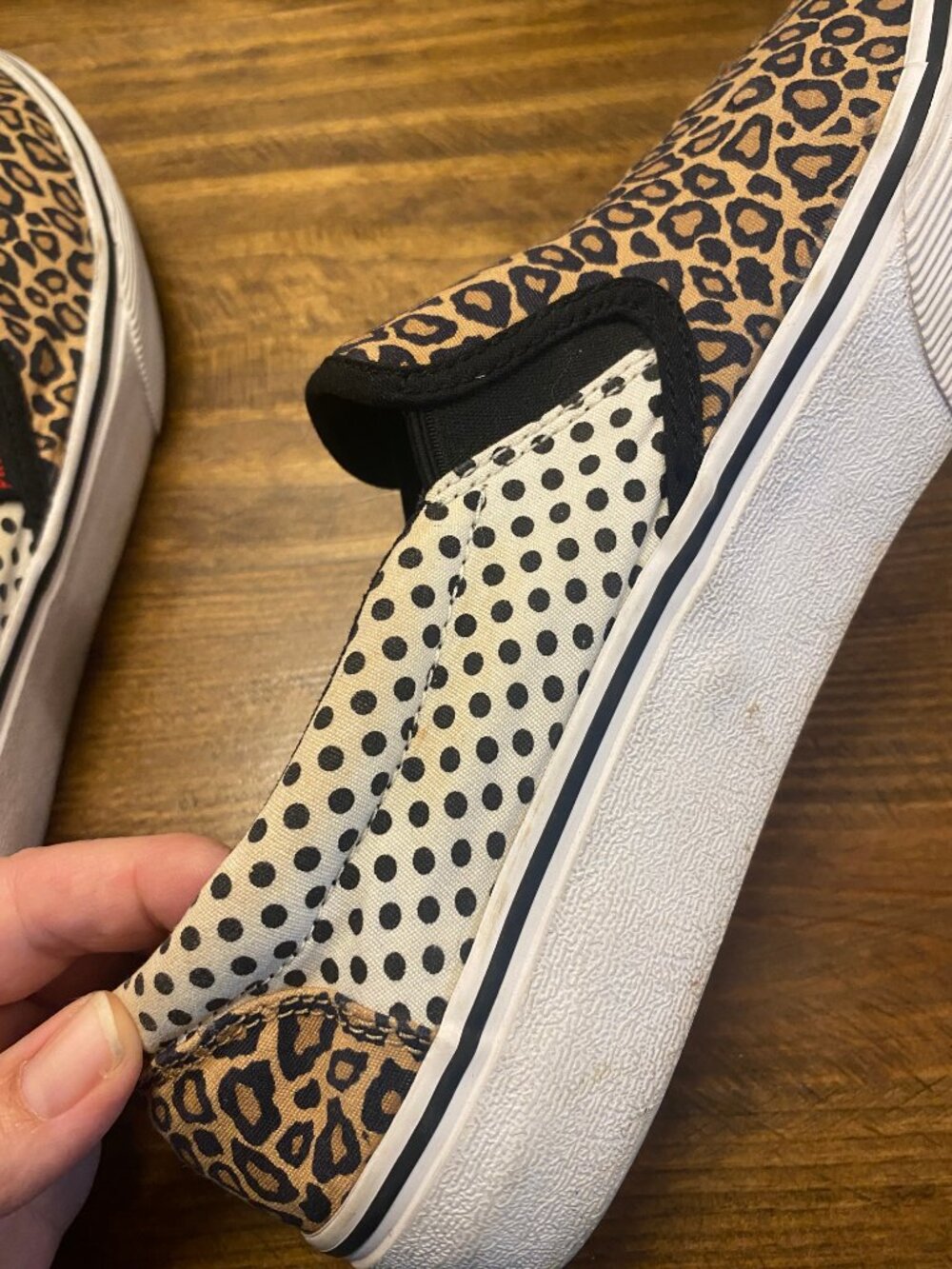 PUNKROSE by Skechers - Leopard Polka Dot Slip On Sneakers Women’s Size 9.5 - Picture 11 of 14